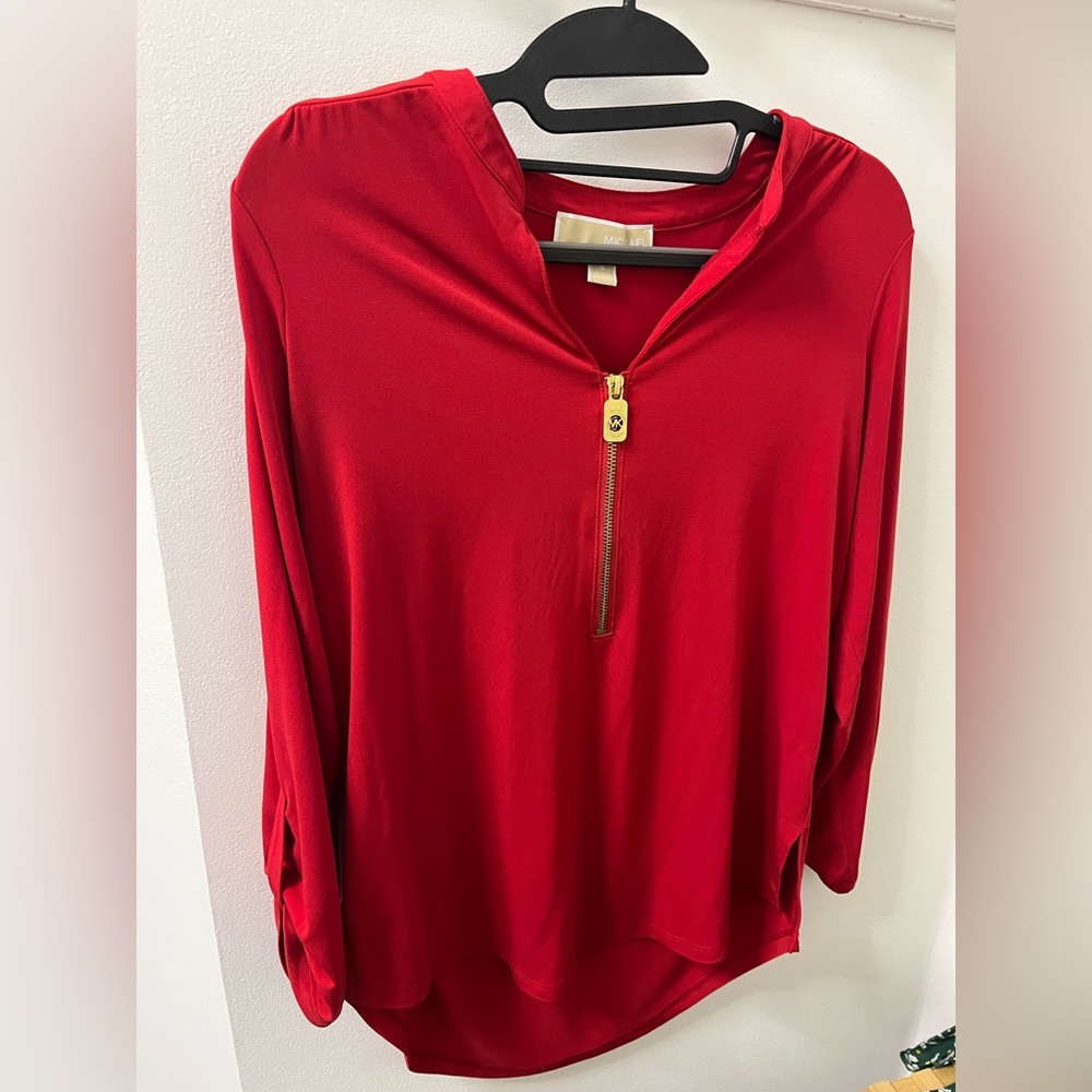 Michael Kors Vibrant Red Top